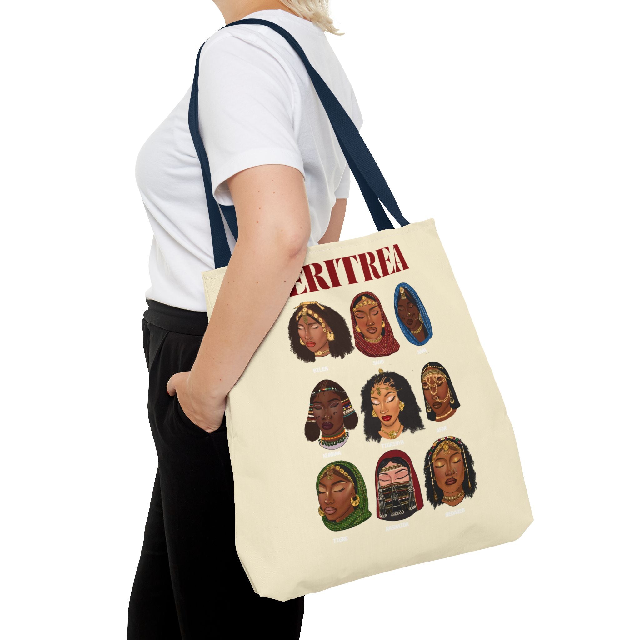 Eritrea Tribes Tote Bag - Cream